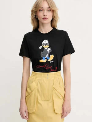 Karl Lagerfeld t-shirt bawełniany KL X DISNEY damski kolor czarny A3W17090