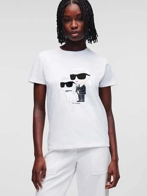 Zdjęcie produktu Karl Lagerfeld t-shirt bawełniany kolor biały