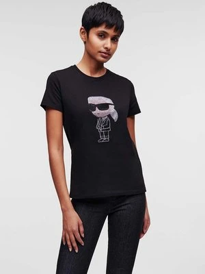 Karl Lagerfeld t-shirt bawełniany kolor czarny