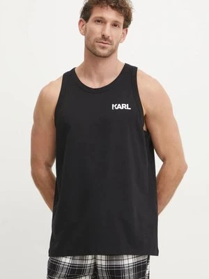 Karl Lagerfeld t-shirt bawełniany męski kolor czarny A1M46069