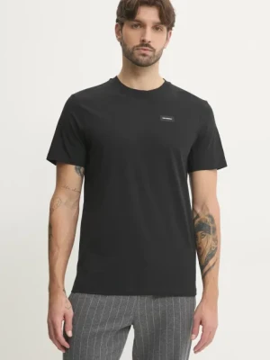 Karl Lagerfeld t-shirt bawełniany męski kolor czarny gładki A1M44013