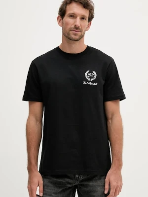 Karl Lagerfeld t-shirt bawełniany męski kolor czarny gładki A3M44002