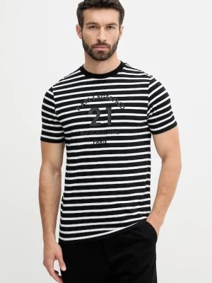 Karl Lagerfeld t-shirt bawełniany męski kolor czarny wzorzysty 553225.755030
