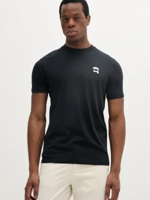 Karl Lagerfeld t-shirt bawełniany męski kolor granatowy gładki 552224.755710