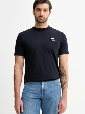 Karl Lagerfeld t-shirt bawełniany granatowy