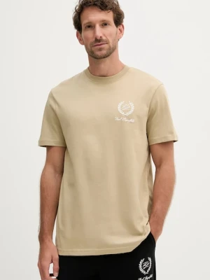 Karl Lagerfeld t-shirt bawełniany męski kolor zielony gładki A3M44002