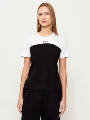 Karl Lagerfeld T-shirt Bw Contrast | Regular Fit czarny