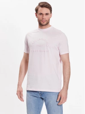 KARL LAGERFELD T-Shirt Crew Neck 755053 532224 Różowy Regular Fit