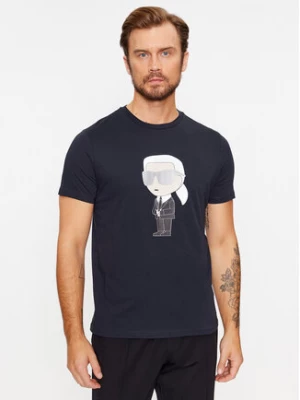 KARL LAGERFELD T-Shirt Crewneck 755071 500251 Granatowy Regular Fit