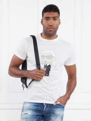 Karl Lagerfeld T-shirt CREWNECK | Slim Fit biały