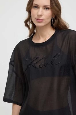 Karl Lagerfeld t-shirt damski kolor czarny