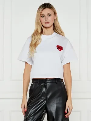 Karl Lagerfeld T-shirt HEARTS | Cropped Fit