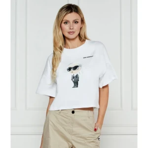 Zdjęcie produktu Karl Lagerfeld T-shirt IKON AQUARELLE | Cropped Fit