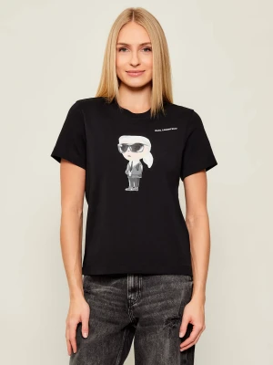 Karl Lagerfeld T-shirt IKON AQUARELLE K | Regular Fit czarny