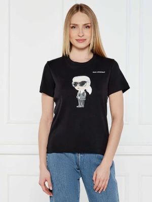 Karl Lagerfeld T-shirt IKON AQUARELLE K | Regular Fit czarny