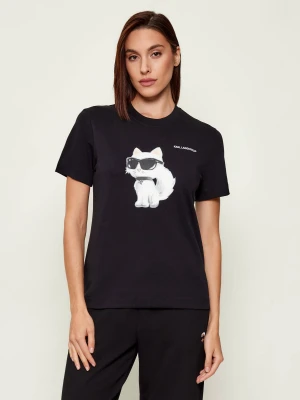 Karl Lagerfeld T-shirt IKON AQUARELLE | Regular Fit czarny