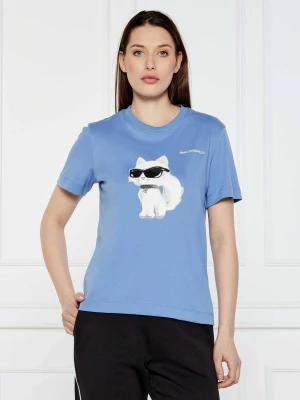 Karl Lagerfeld T-shirt IKON AQUARELLE | Regular Fit niebieski