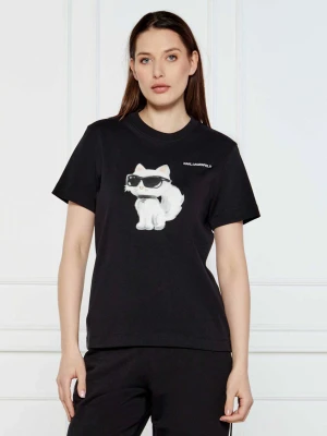 Karl Lagerfeld T-shirt IKON AQUARELLE | Regular Fit czarny