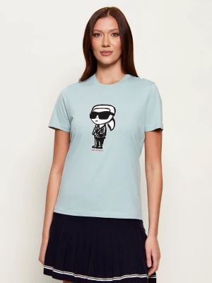 Karl Lagerfeld T-shirt Ikon | Regular Fit miętowy