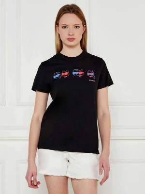 Karl Lagerfeld T-shirt IKON | Regular Fit czarny
