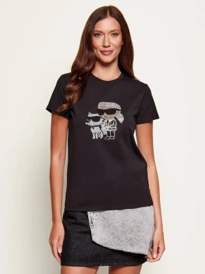 Karl Lagerfeld T-shirt IKON RS DUO | Regular Fit czarny