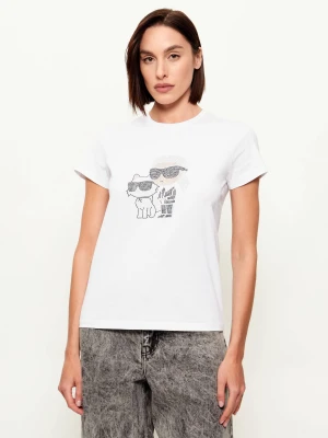 Karl Lagerfeld T-shirt IKON RS DUO | Regular Fit biały