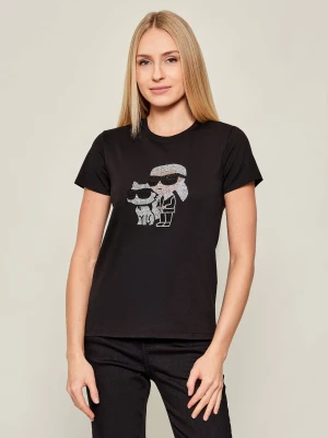 Karl Lagerfeld T-shirt IKON RS DUO | Regular Fit czarny