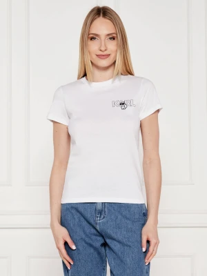 Karl Lagerfeld T-shirt ikon seasonal | Slim Fit biały