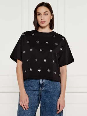 Karl Lagerfeld T-shirt ikonik 2.0 | Loose fit czarny