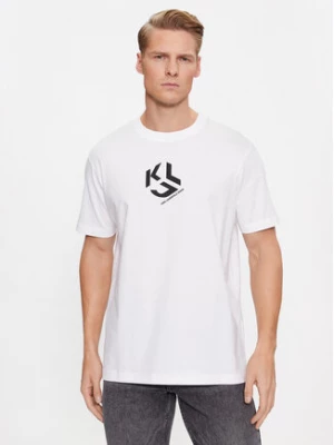 KARL LAGERFELD T-Shirt Klj Regular Monogram Sslv Tee 236D1704 Biały Regular Fit Karl Lagerfeld Jeans