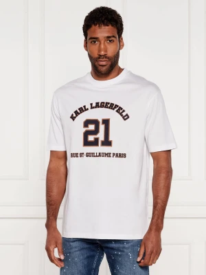 Karl Lagerfeld T-shirt | Loose fit biały