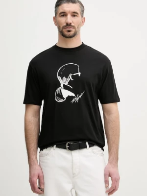 Karl Lagerfeld t-shirt męski bawełniany czarny