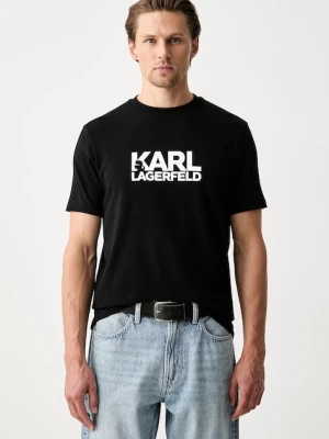 Karl Lagerfeld T-shirt męski bawełniany czarny