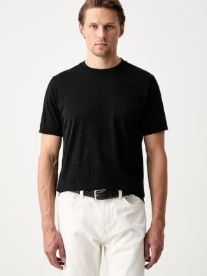 Karl Lagerfeld T-shirt męski bawełniany czarny