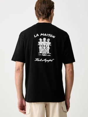 Karl Lagerfeld T-shirt męski bawełniany czarny