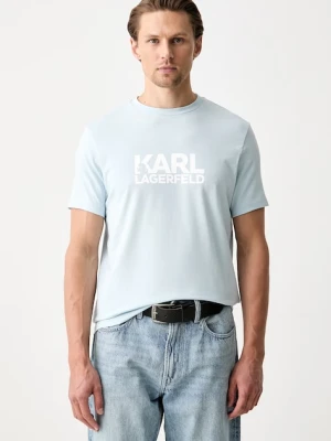 Karl Lagerfeld T-shirt męski bawełniany z elastanem