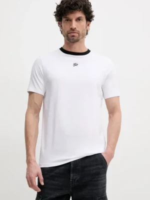 Karl Lagerfeld t-shirt męski kolor biały gładki 552235.755032
