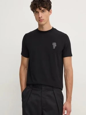 Karl Lagerfeld t-shirt męski kolor czarny gładki 544221.755082