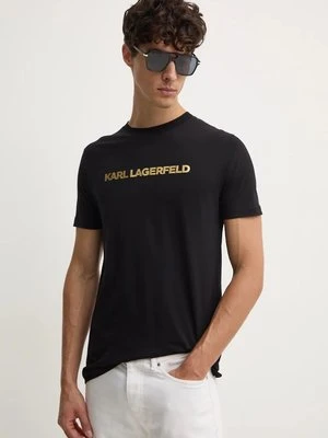 Karl Lagerfeld t-shirt męski kolor czarny gładki 544242.755065