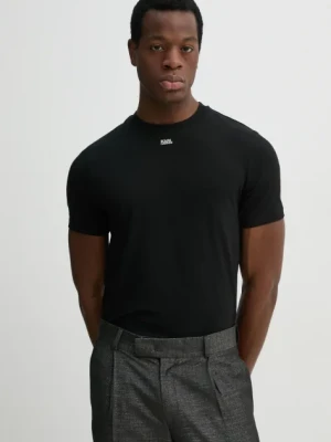 Karl Lagerfeld t-shirt męski kolor czarny gładki 552235.755058