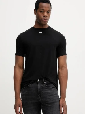 Karl Lagerfeld t-shirt męski kolor czarny gładki 552235.755058