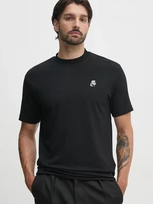 Karl Lagerfeld t-shirt męski kolor czarny z aplikacją 544221.755124