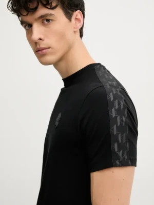 Karl Lagerfeld t-shirt męski kolor czarny z aplikacją 552221.755053