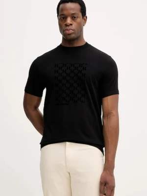 Karl Lagerfeld t-shirt męski kolor czarny z aplikacją 561221.755040