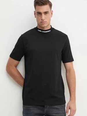 Karl Lagerfeld t-shirt męski kolor czarny z nadrukiem 544221.755156