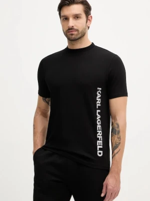 Karl Lagerfeld t-shirt męski kolor czarny z nadrukiem 554235.755401