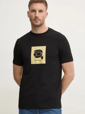 Karl Lagerfeld t-shirt męski kolor czarny z nadrukiem 755460.551235