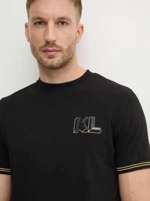 Karl Lagerfeld t-shirt męski kolor czarny z nadrukiem 755463.551235