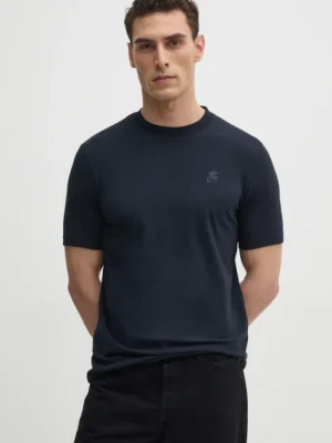 Karl Lagerfeld t-shirt męski kolor granatowy gładki 551221.755750