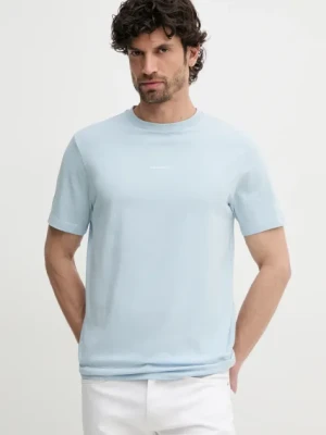 Karl Lagerfeld t-shirt męski kolor niebieski gładki 552235.755030
